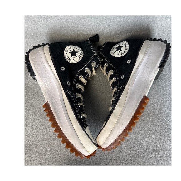 Converse Run‎ Star Hike High Top Platform Sneakers Black White Womens 6.5 Mens 5 - Picture 10 of 11